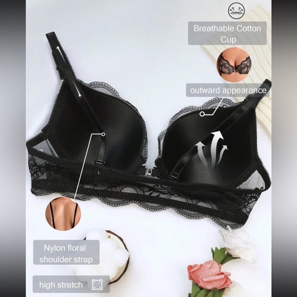 Lace Push-up Bra With Steel Underwire - Picture 6 of 6